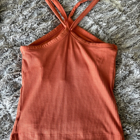 Old Navy Ribbed Halter Tank Top in Orange - Picture 1 of 2